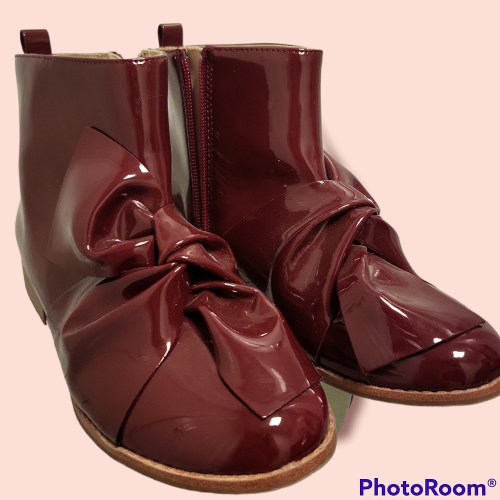 Zara Girl Burgundy ankle boots Size 35